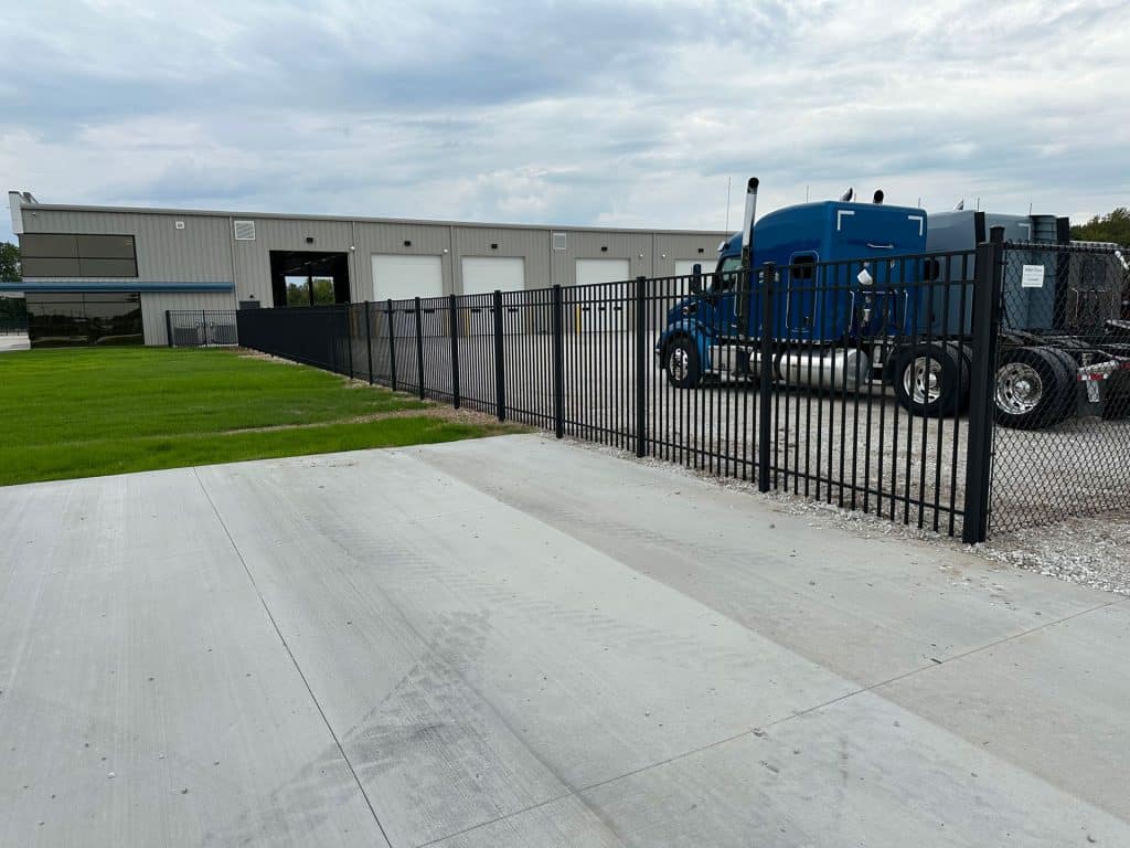 contact Commercial Trucks parked at a commercial building