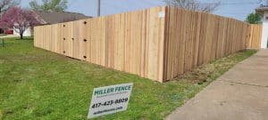 miller fence wood fence install residential project miller fence the four states