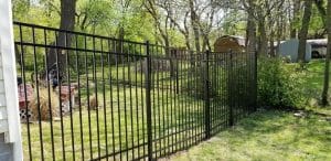 black aluminum fence residential Joplin, Missouri miller fence