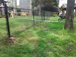 black chain link fence residential in Oklahoma miller fence the four states